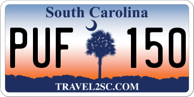SC license plate PUF150