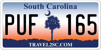 SC license plate PUF165