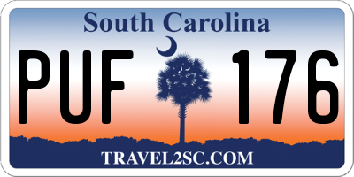 SC license plate PUF176