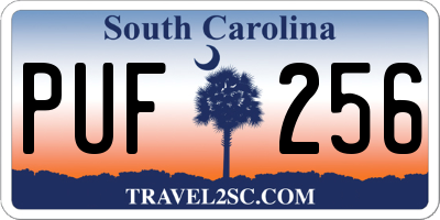 SC license plate PUF256