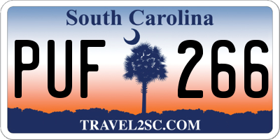 SC license plate PUF266