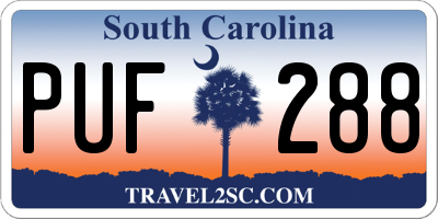 SC license plate PUF288