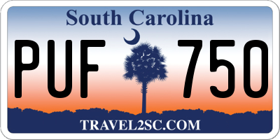 SC license plate PUF750