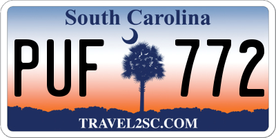 SC license plate PUF772