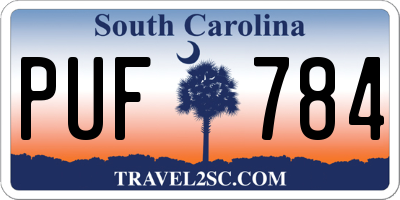 SC license plate PUF784