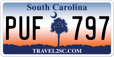 SC license plate PUF797