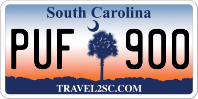 SC license plate PUF900