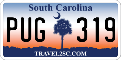 SC license plate PUG319