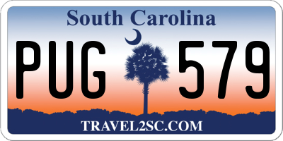 SC license plate PUG579