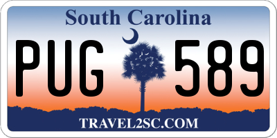SC license plate PUG589