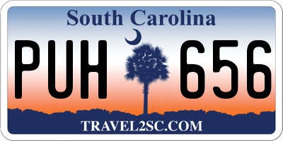 SC license plate PUH656