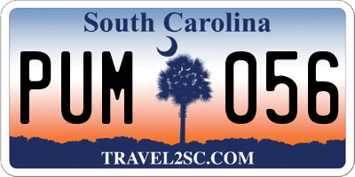 SC license plate PUM056