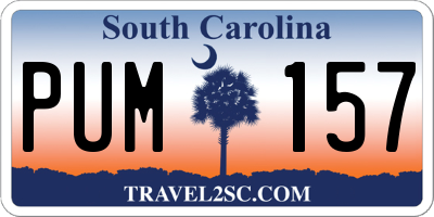 SC license plate PUM157