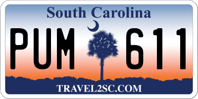 SC license plate PUM611
