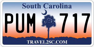 SC license plate PUM717