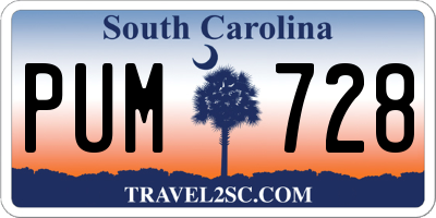 SC license plate PUM728