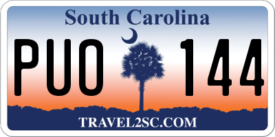 SC license plate PUO144