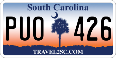 SC license plate PUO426