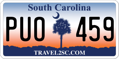 SC license plate PUO459