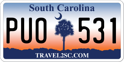 SC license plate PUO531