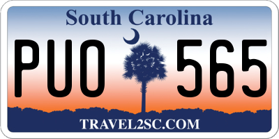 SC license plate PUO565