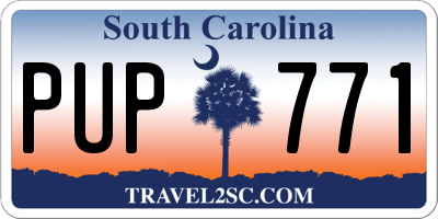 SC license plate PUP771