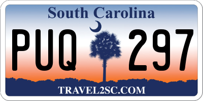 SC license plate PUQ297