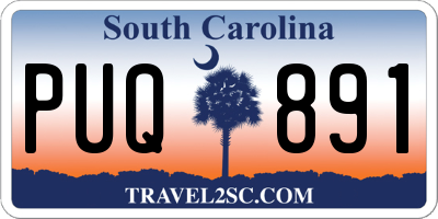 SC license plate PUQ891