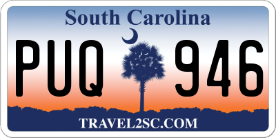 SC license plate PUQ946