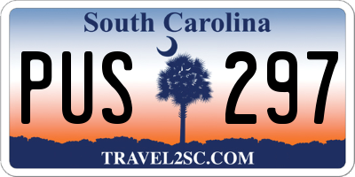 SC license plate PUS297