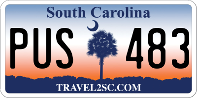 SC license plate PUS483