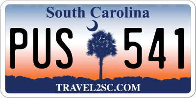 SC license plate PUS541