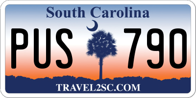 SC license plate PUS790