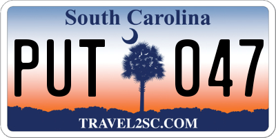 SC license plate PUT047