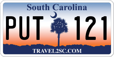 SC license plate PUT121