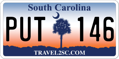 SC license plate PUT146