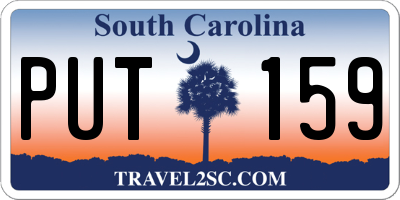 SC license plate PUT159