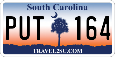 SC license plate PUT164