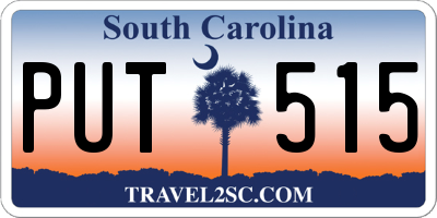 SC license plate PUT515