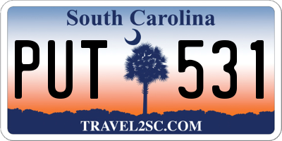 SC license plate PUT531