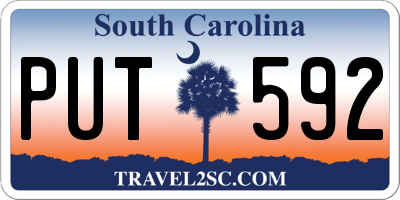SC license plate PUT592
