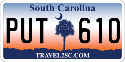 SC license plate PUT610