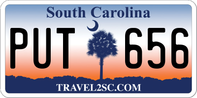 SC license plate PUT656