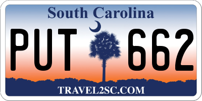 SC license plate PUT662