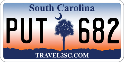 SC license plate PUT682