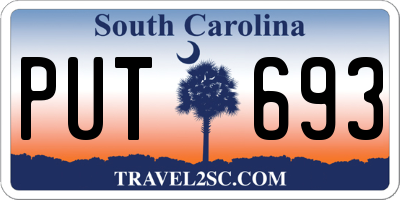 SC license plate PUT693