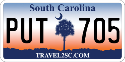 SC license plate PUT705