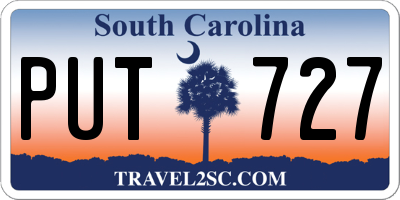 SC license plate PUT727