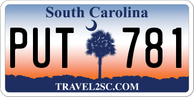 SC license plate PUT781