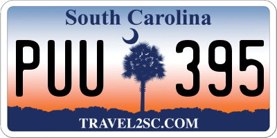SC license plate PUU395
